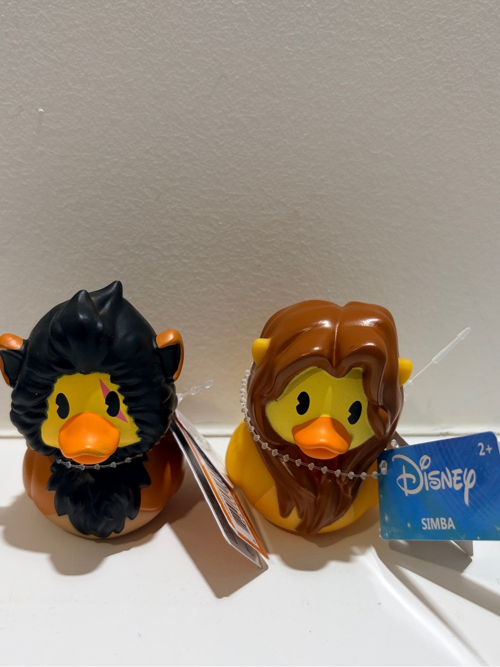 Disney Duckalooz The Lion King Scar & Simba Rubber Duck Set NWT